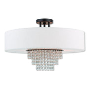 Livex Lighting - 51098-92 - Five Light Ceiling Mount - Carlisle - English Bronze