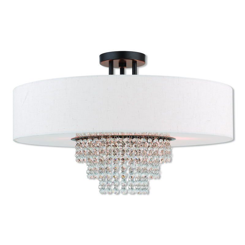Livex Lighting - 51098-92 - Five Light Ceiling Mount - Carlisle - English Bronze