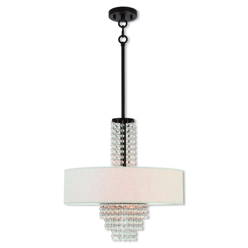 Livex Lighting - 51113-92 - Four Light Pendant - Carlisle - English Bronze