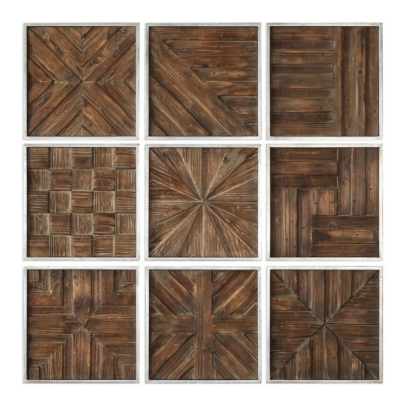 Uttermost - 04115 - Wall Art - Bryndle - Silver Leaf