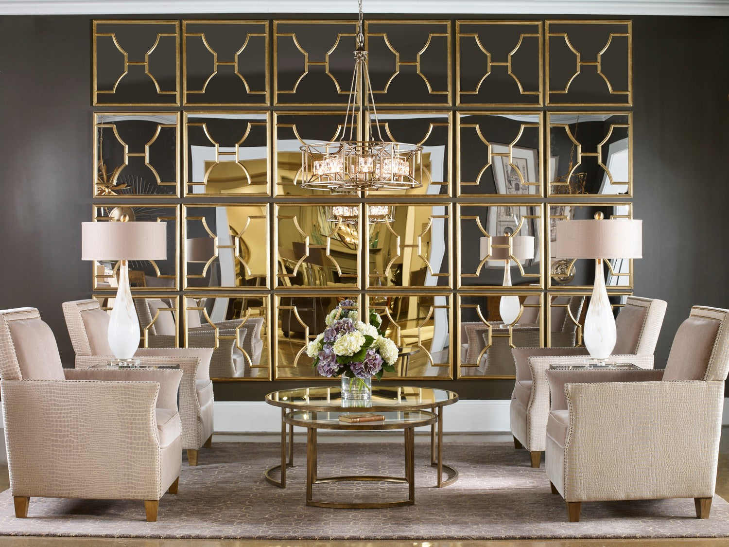 Uttermost - 09268 - Mirror, Set Of 2 - Misa - Antiqued Gold Leaf