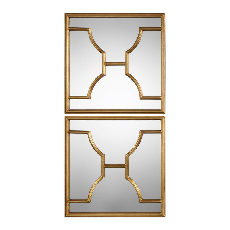 Uttermost - 09268 - Mirror, Set Of 2 - Misa - Antiqued Gold Leaf