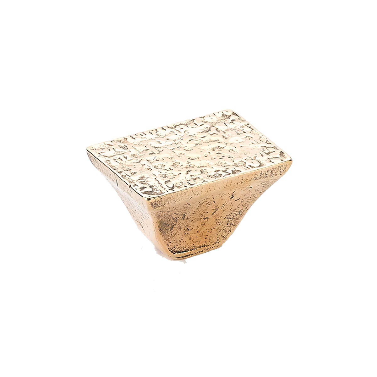 Vinci 1-1/4" Luxury Rustic Modern Cast Bronze Rectangular Cabinet Knob - Made in Italy