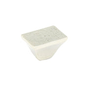 Schaub and Company - 814-PWB - Vinci 1-1/4" Luxury Rustic Modern Cast Bronze Rectangular Cabinet Knob - Made in Italy in Polished White Bronze