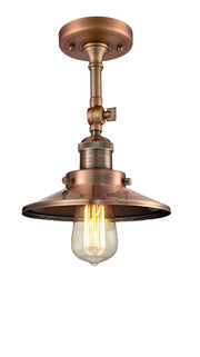 Innovations - 201F-AC-M3 - One Light Semi-Flush Mount - Franklin Restoration - Antique Copper
