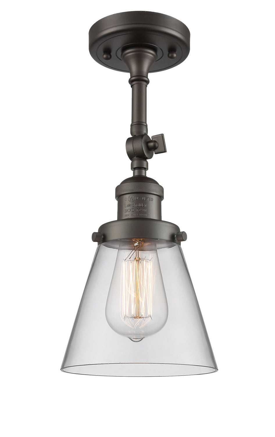 Innovations - 201F-OB-G62 - One Light Semi-Flush Mount - Franklin Restoration - Oil Rubbed Bronze