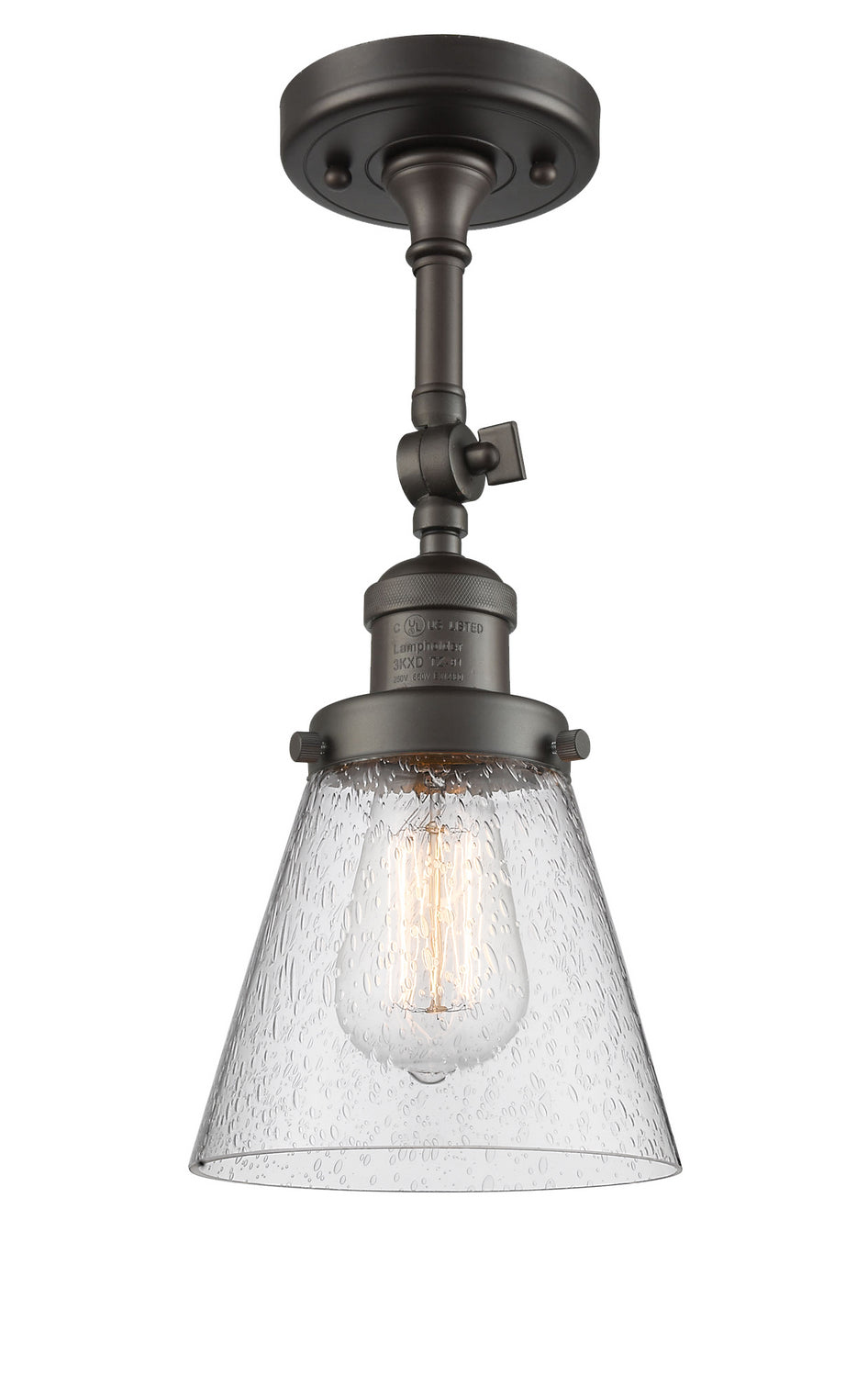 Innovations - 201F-OB-G64 - One Light Semi-Flush Mount - Franklin Restoration - Oil Rubbed Bronze