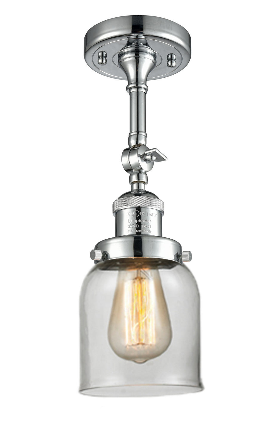 Innovations - 201F-PC-G52 - One Light Semi-Flush Mount - Franklin Restoration - Polished Chrome