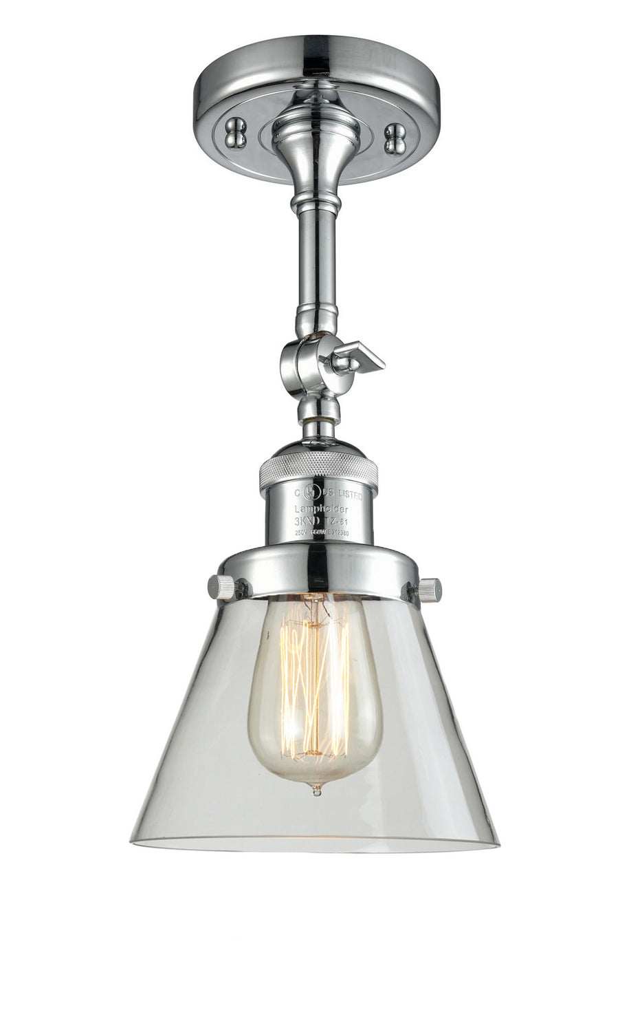 Innovations - 201F-PC-G62 - One Light Semi-Flush Mount - Franklin Restoration - Polished Chrome