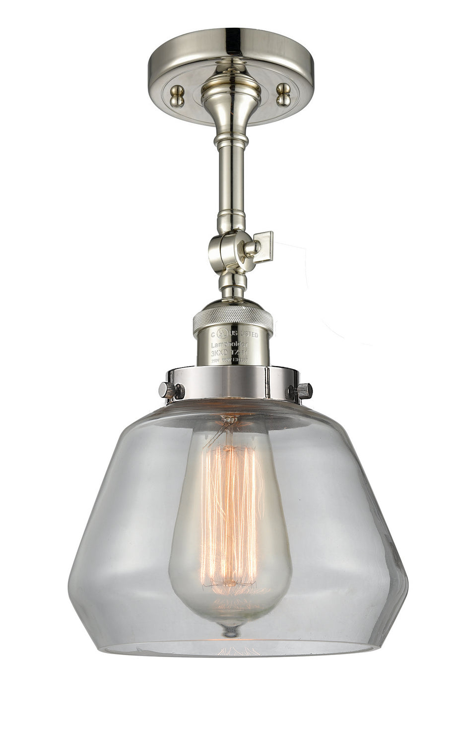 Innovations - 201F-PN-G172 - One Light Semi-Flush Mount - Franklin Restoration - Polished Nickel