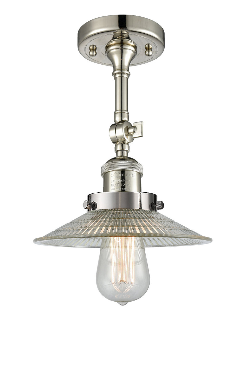 Innovations - 201F-PN-G2 - One Light Semi-Flush Mount - Franklin Restoration - Polished Nickel