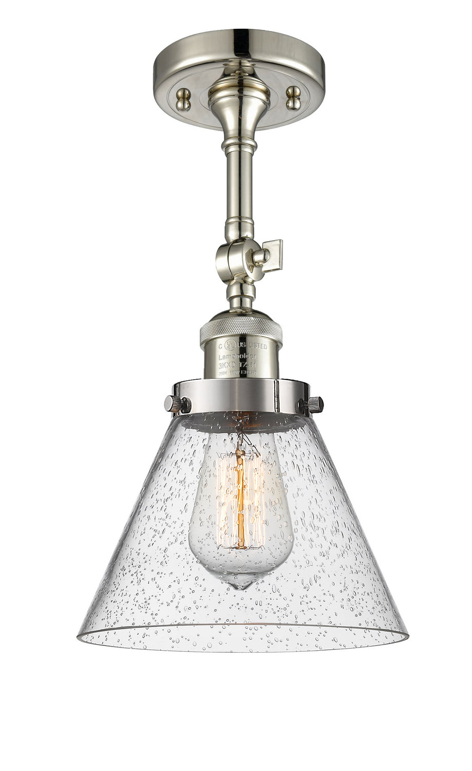 Innovations - 201F-PN-G44 - One Light Semi-Flush Mount - Franklin Restoration - Polished Nickel