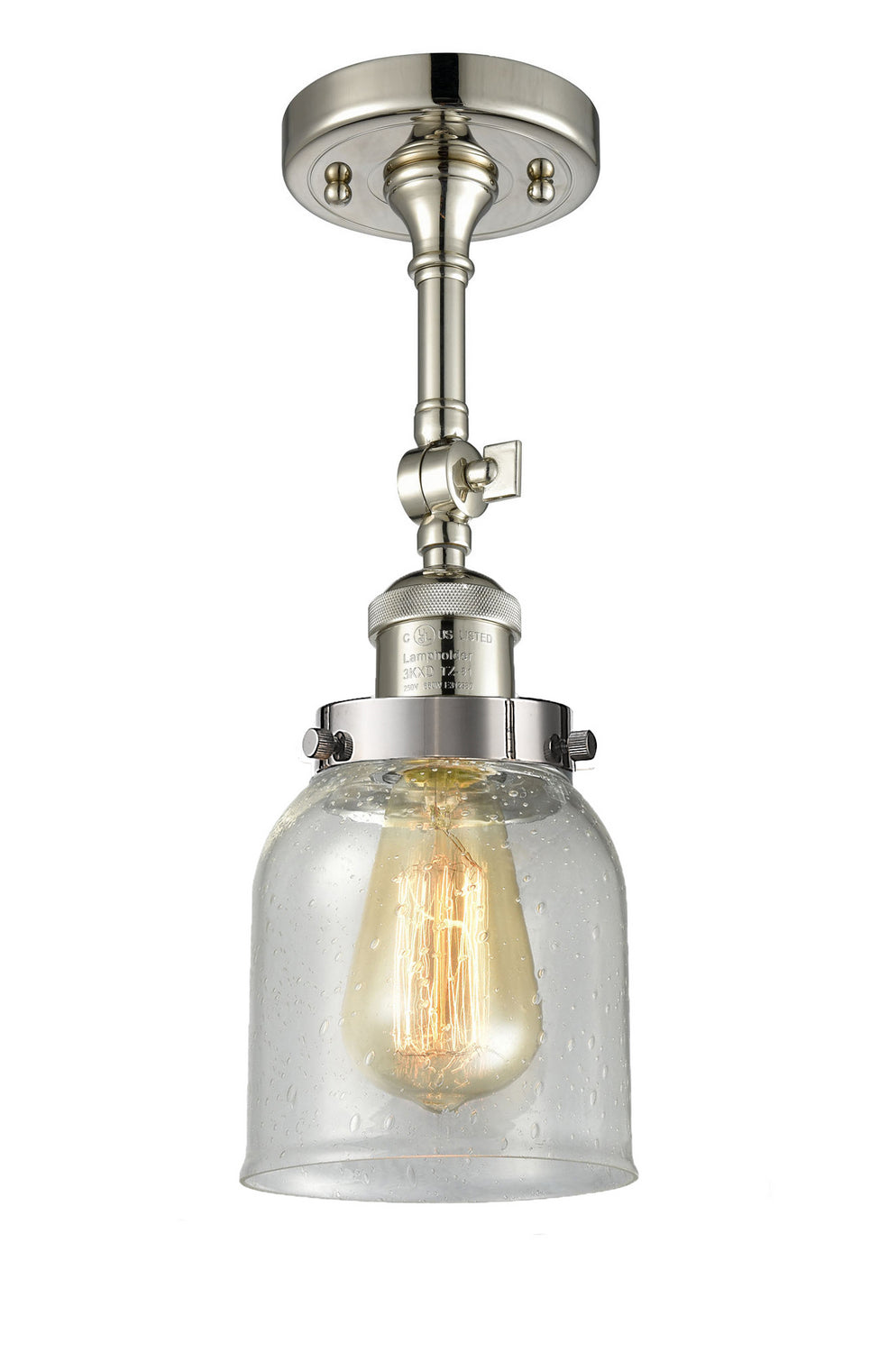 Innovations - 201F-PN-G54 - One Light Semi-Flush Mount - Franklin Restoration - Polished Nickel