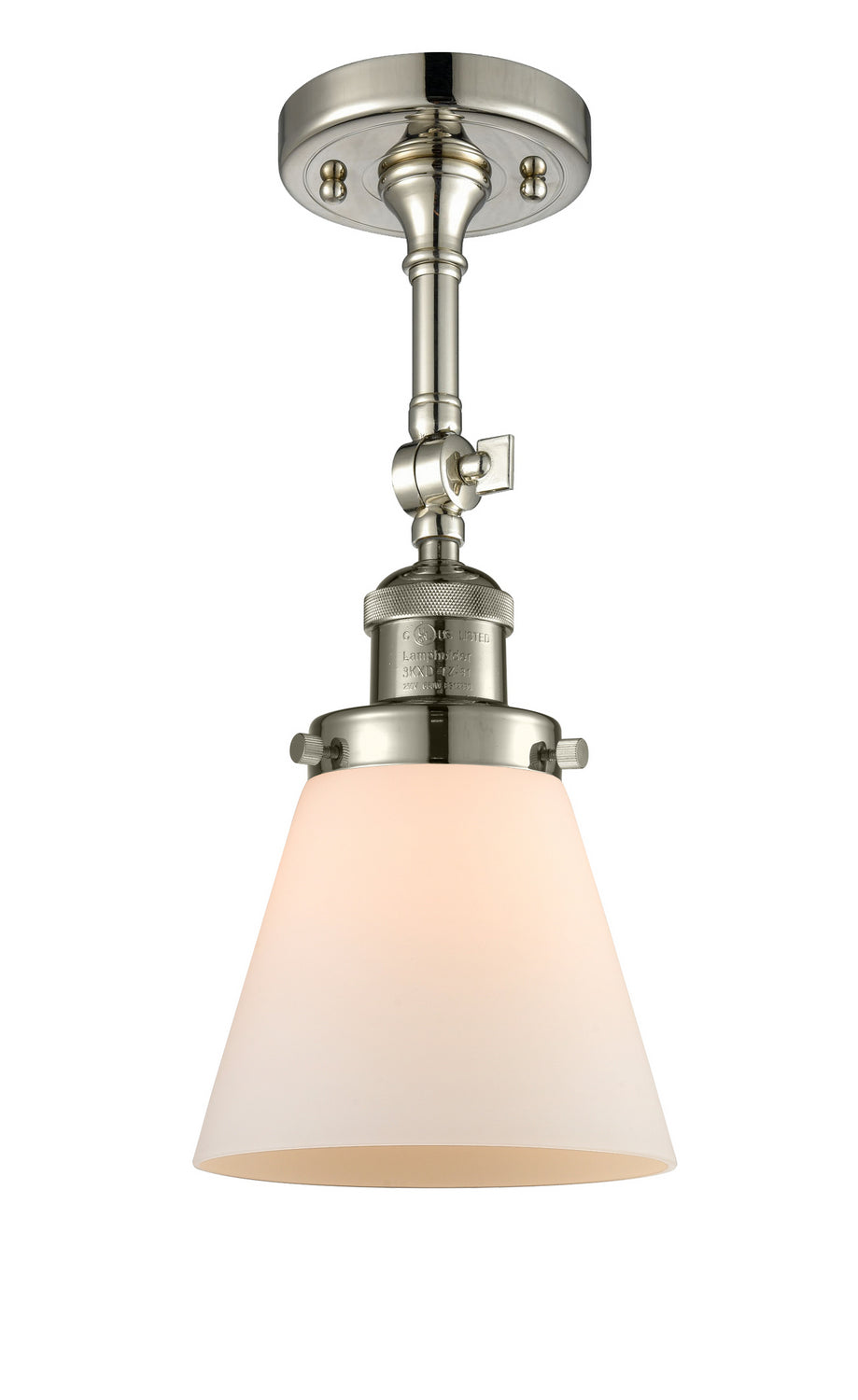 Innovations - 201F-PN-G61 - One Light Semi-Flush Mount - Franklin Restoration - Polished Nickel