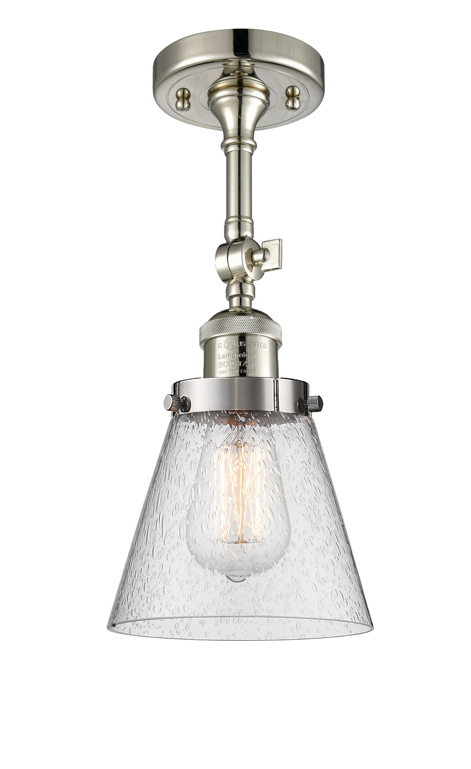 Innovations - 201F-PN-G64 - One Light Semi-Flush Mount - Franklin Restoration - Polished Nickel