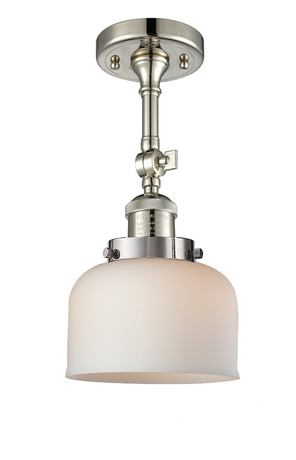 Innovations - 201F-PN-G71 - One Light Semi-Flush Mount - Franklin Restoration - Polished Nickel