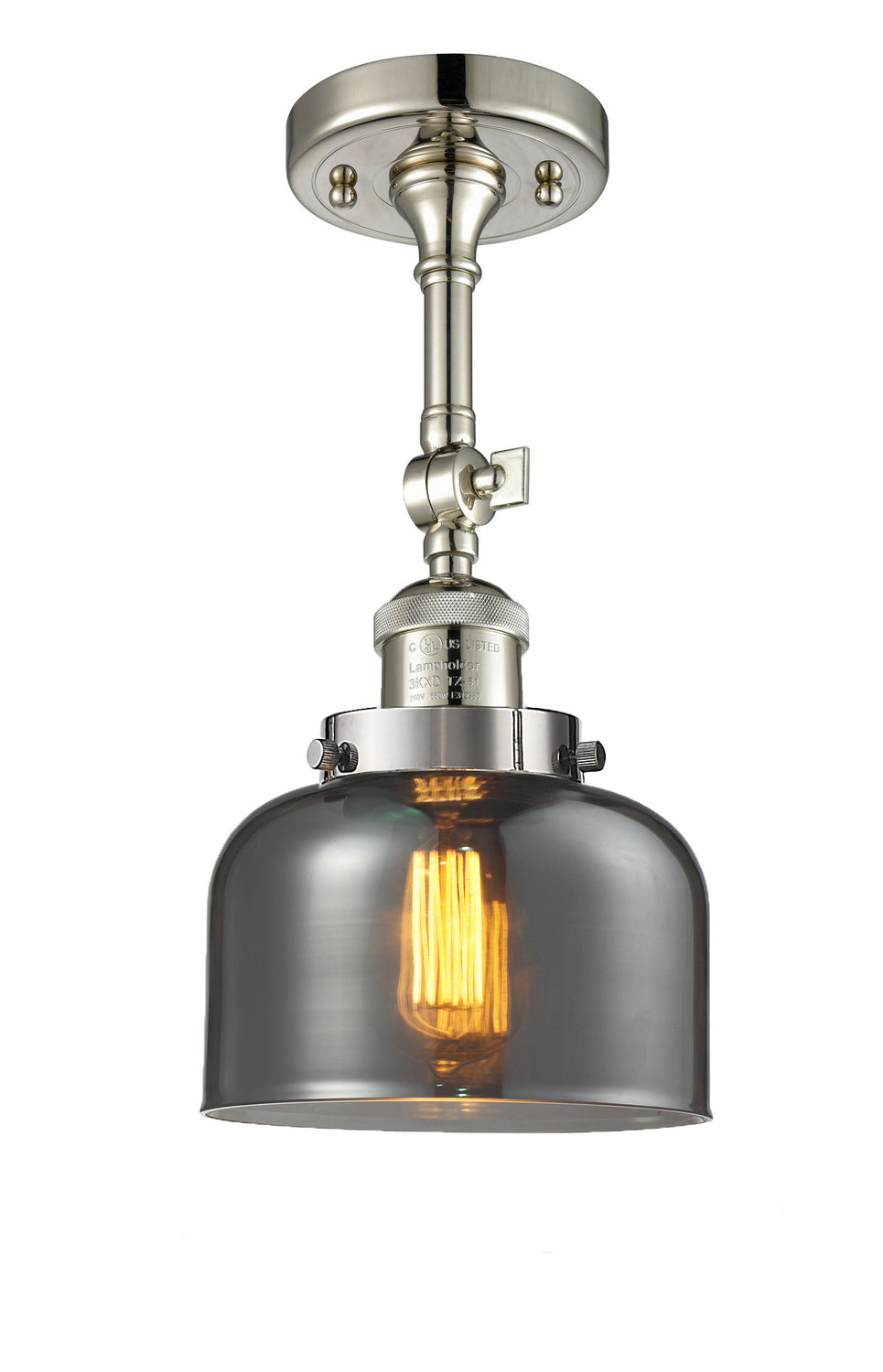 Innovations - 201F-PN-G73 - One Light Semi-Flush Mount - Franklin Restoration - Polished Nickel