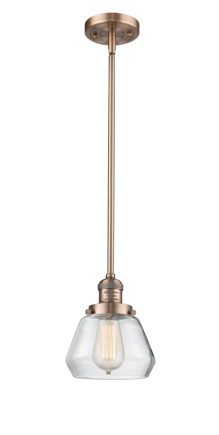 Innovations - 201S-AC-G172 - One Light Mini Pendant - Franklin Restoration - Antique Copper