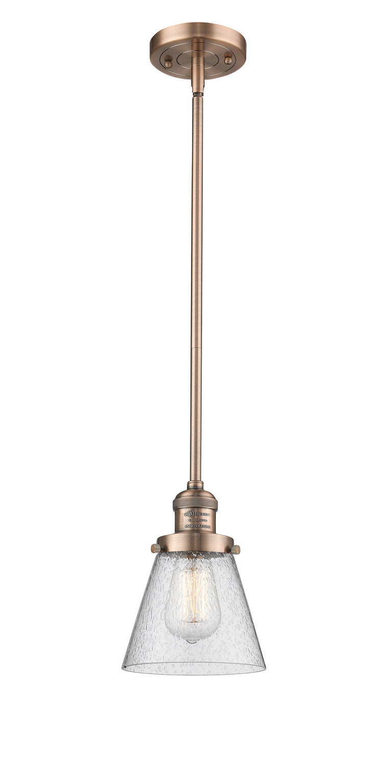Innovations - 201S-AC-G64 - One Light Mini Pendant - Franklin Restoration - Antique Copper