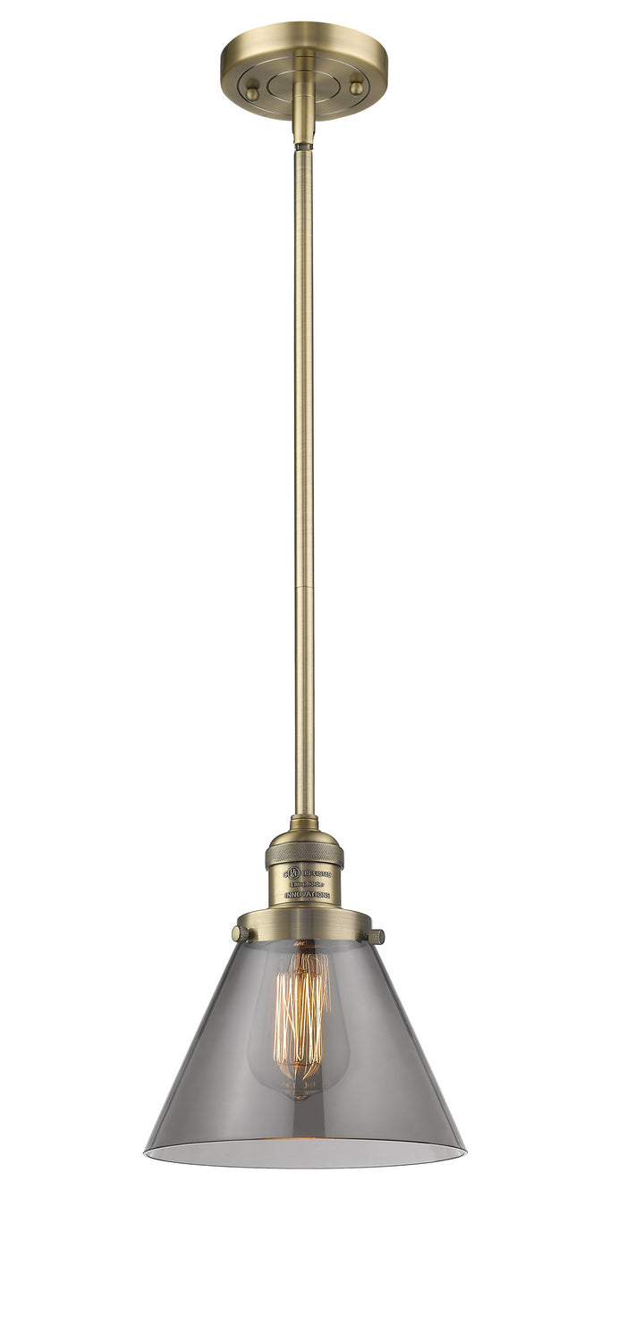 Innovations - 201S-BB-G43 - One Light Mini Pendant - Franklin Restoration - Brushed Brass