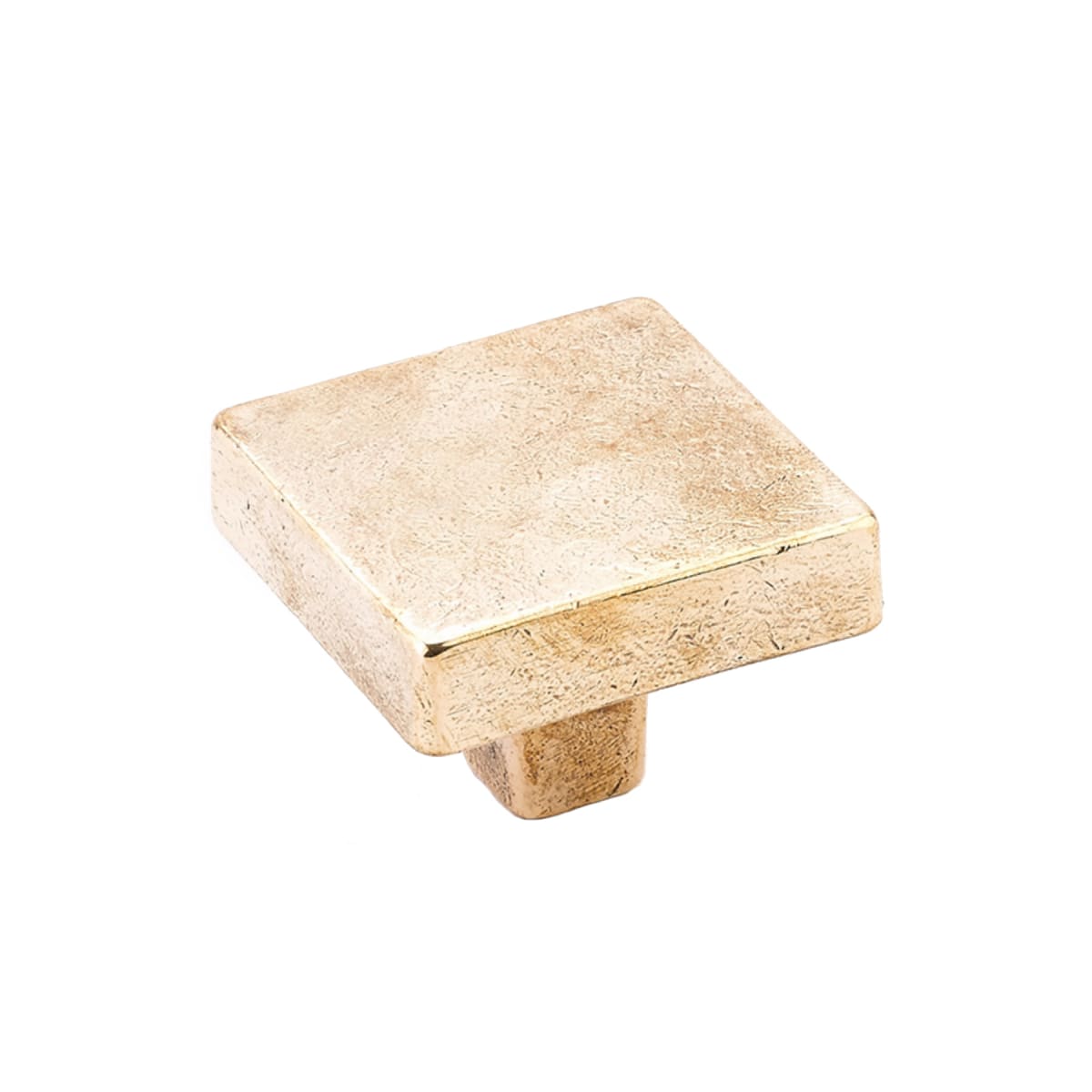 Schaub and Company - 815-NB - Vinci 1-3/4" Luxury Modern Rustic Flat Square Solid Bronze Cabinet Knob / Drawer Knob - Made in Italy in Natural Bronze