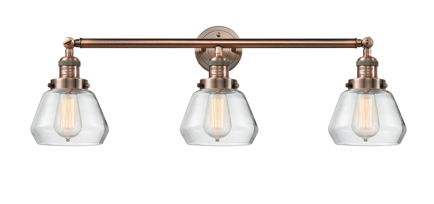 Innovations - 205-AC-G172 - Three Light Bath Vanity - Franklin Restoration - Antique Copper