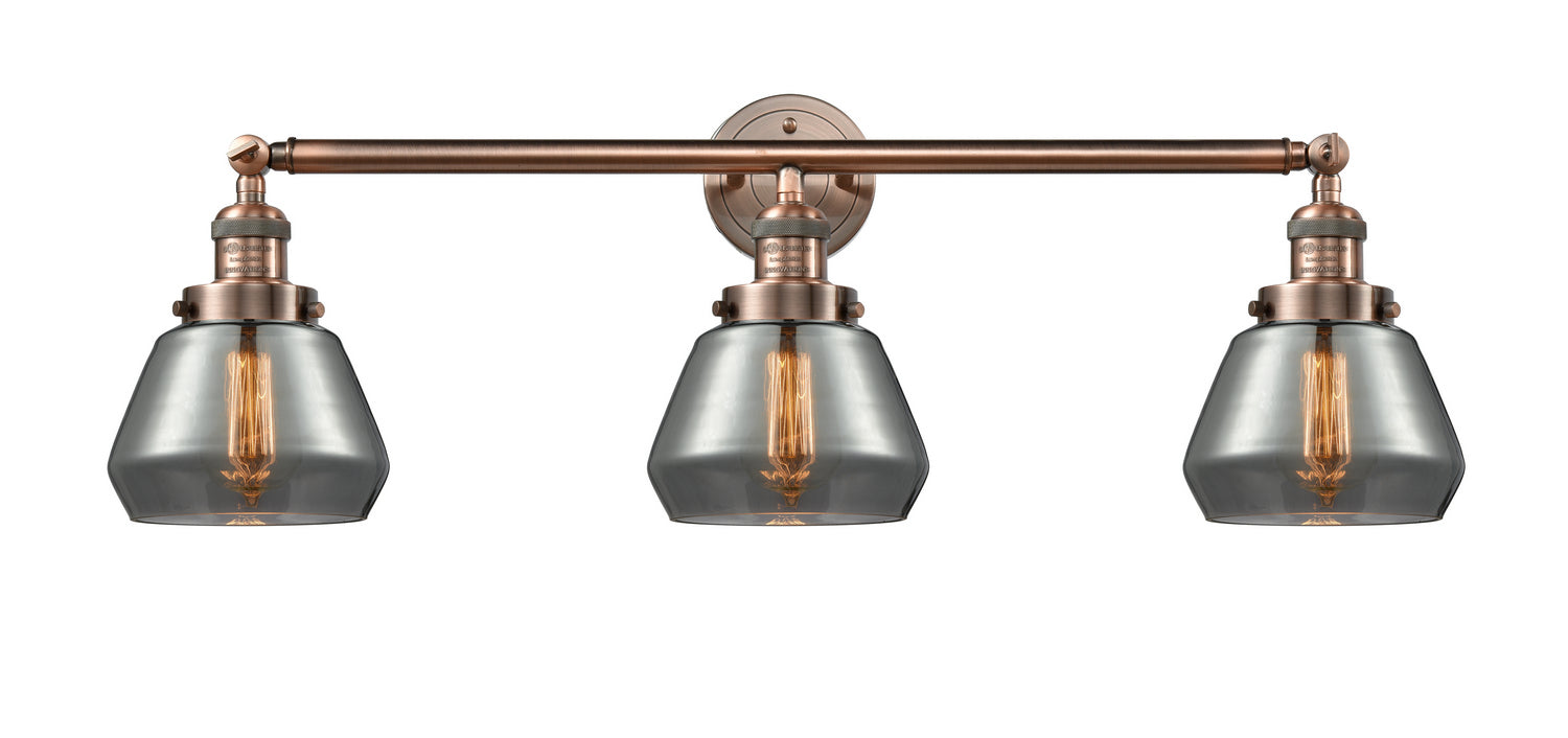 Innovations - 205-AC-G173 - Three Light Bath Vanity - Franklin Restoration - Antique Copper
