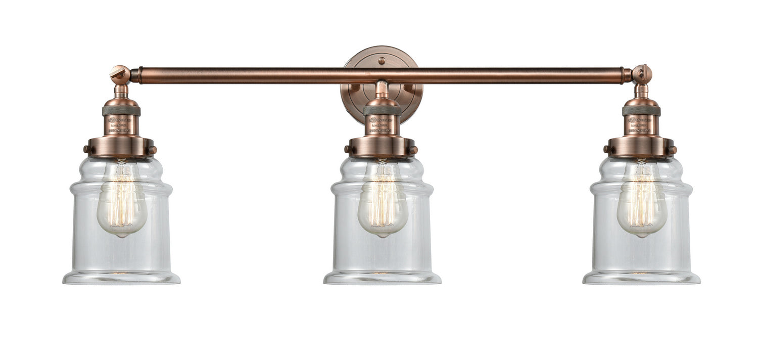 Innovations - 205-AC-G182 - Three Light Bath Vanity - Franklin Restoration - Antique Copper