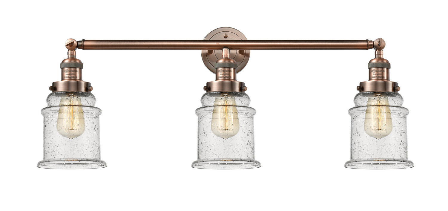 Innovations - 205-AC-G184 - Three Light Bath Vanity - Franklin Restoration - Antique Copper