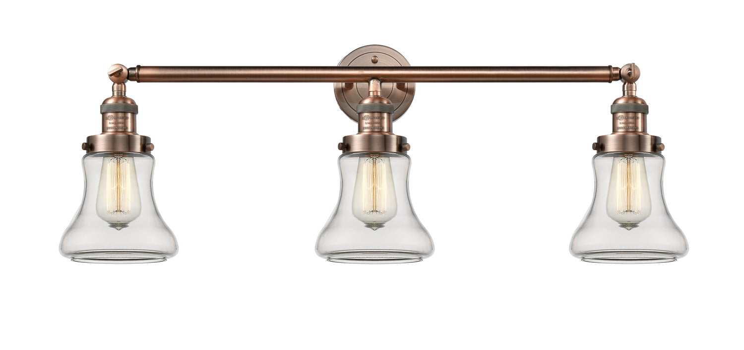 Innovations - 205-AC-G192 - Three Light Bath Vanity - Franklin Restoration - Antique Copper