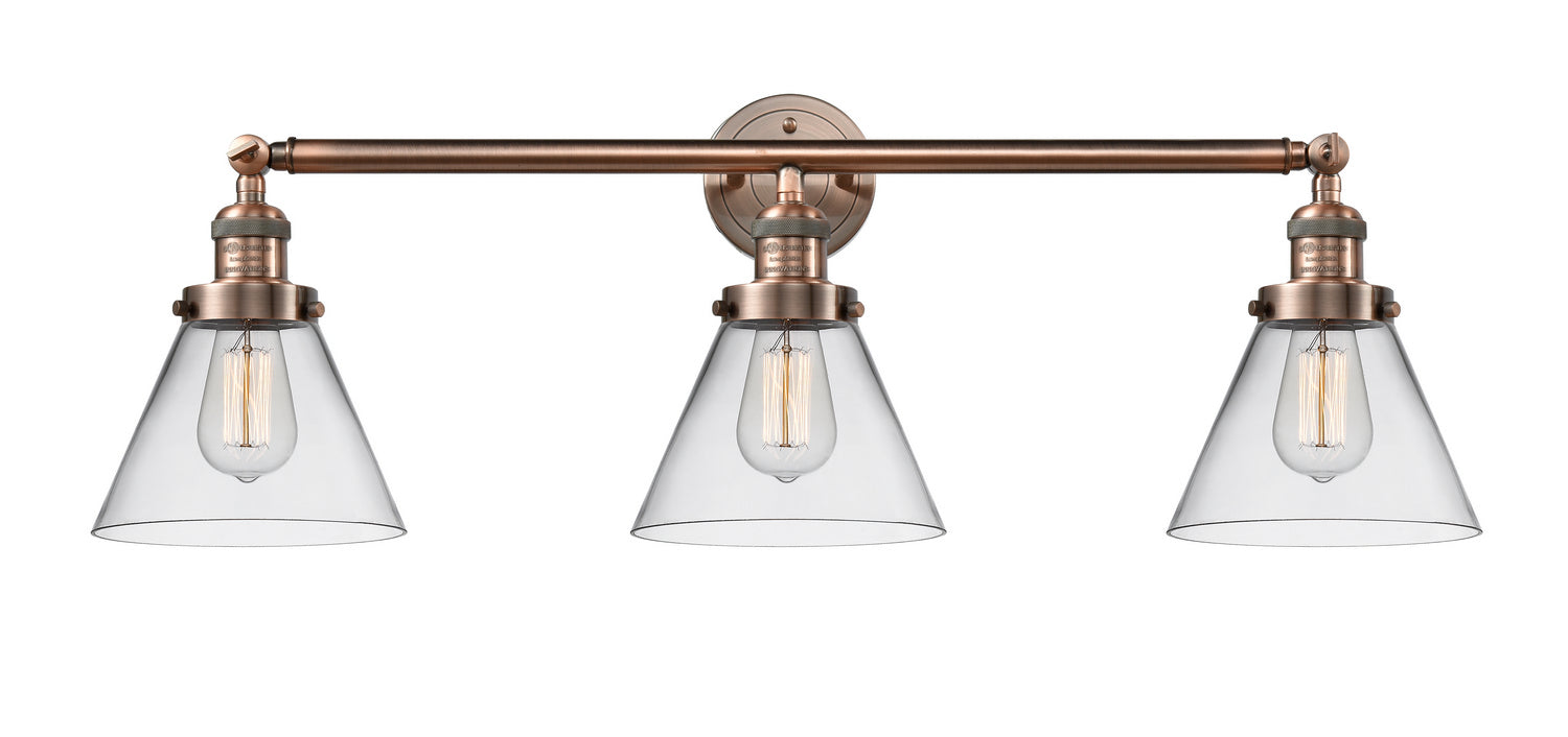 Innovations - 205-AC-G42 - Three Light Bath Vanity - Franklin Restoration - Antique Copper