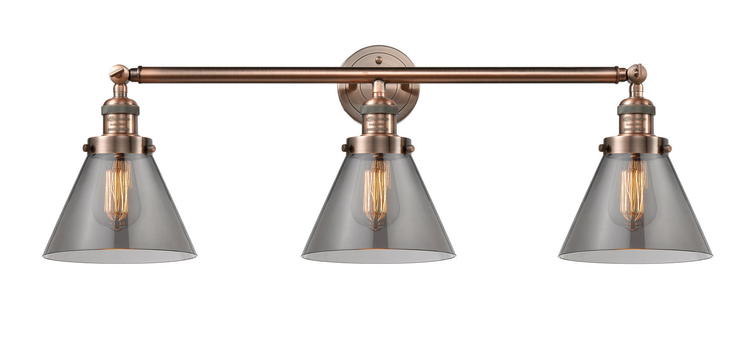 Innovations - 205-AC-G43 - Three Light Bath Vanity - Franklin Restoration - Antique Copper