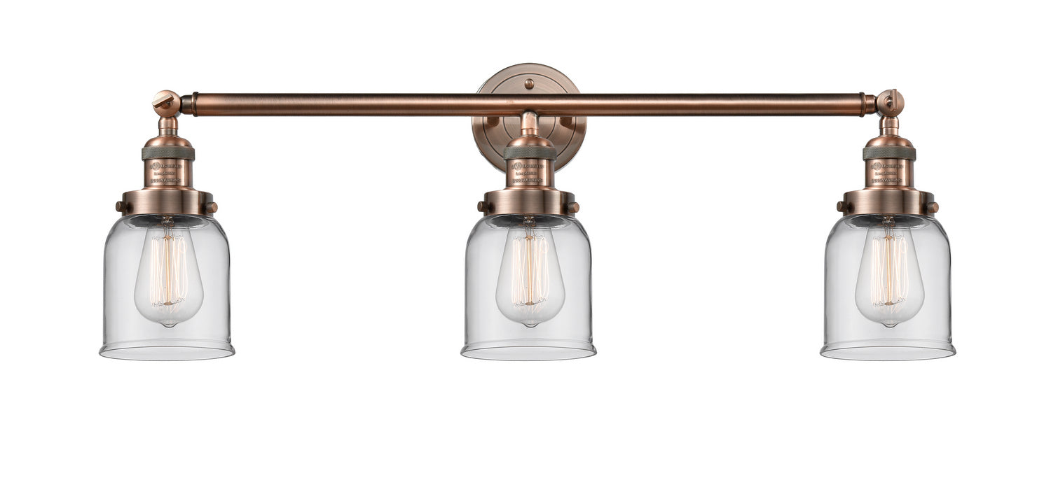 Innovations - 205-AC-G52 - Three Light Bath Vanity - Franklin Restoration - Antique Copper
