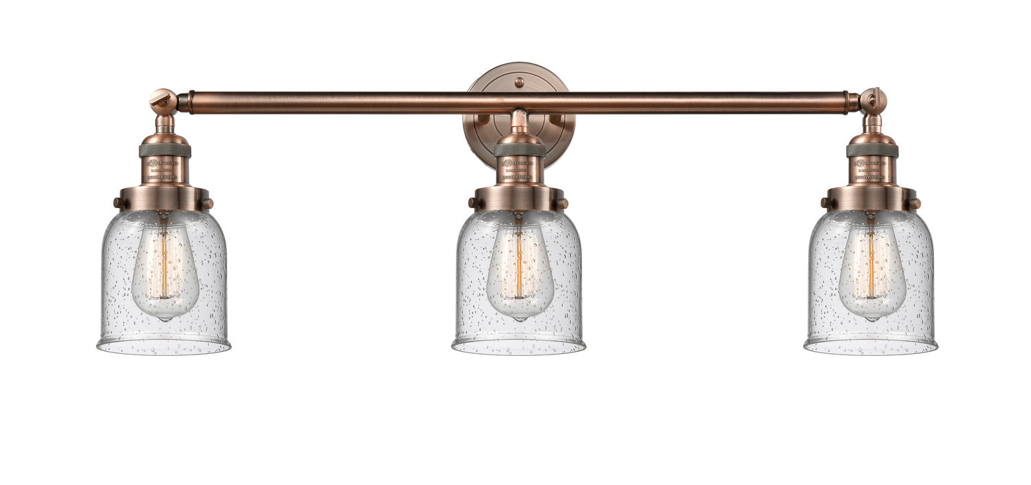 Innovations - 205-AC-G54 - Three Light Bath Vanity - Franklin Restoration - Antique Copper