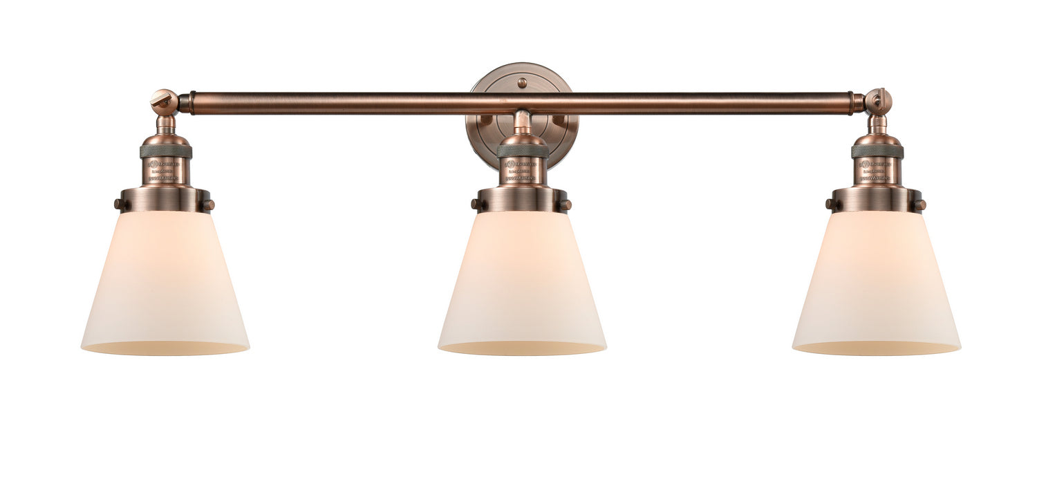 Innovations - 205-AC-G61 - Three Light Bath Vanity - Franklin Restoration - Antique Copper
