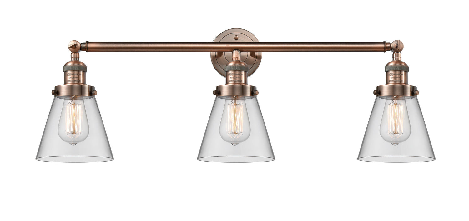 Innovations - 205-AC-G62 - Three Light Bath Vanity - Franklin Restoration - Antique Copper
