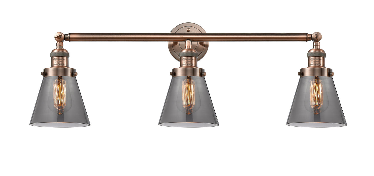 Innovations - 205-AC-G63 - Three Light Bath Vanity - Franklin Restoration - Antique Copper