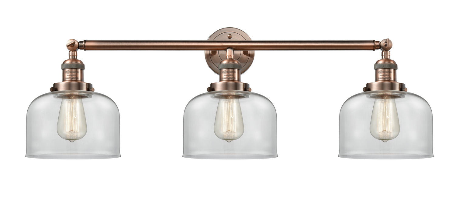 Innovations - 205-AC-G72 - Three Light Bath Vanity - Franklin Restoration - Antique Copper