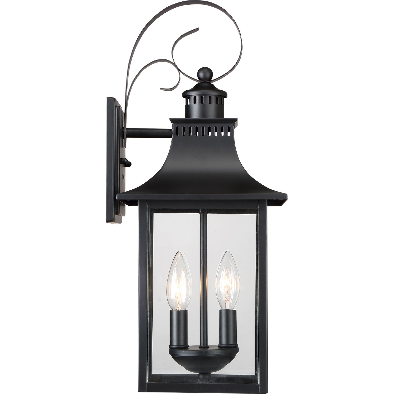 Quoizel - CCR8408K - Two Light Outdoor Wall Lantern - Chancellor - Mystic Black