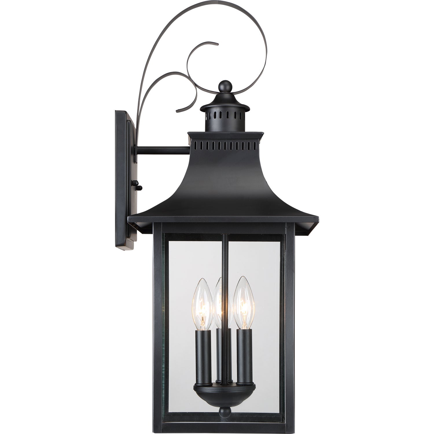 Quoizel - CCR8410K - Three Light Outdoor Wall Lantern - Chancellor - Mystic Black
