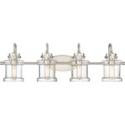 Quoizel - DNY8604BN - Four Light Bath Fixture - Danbury - Brushed Nickel