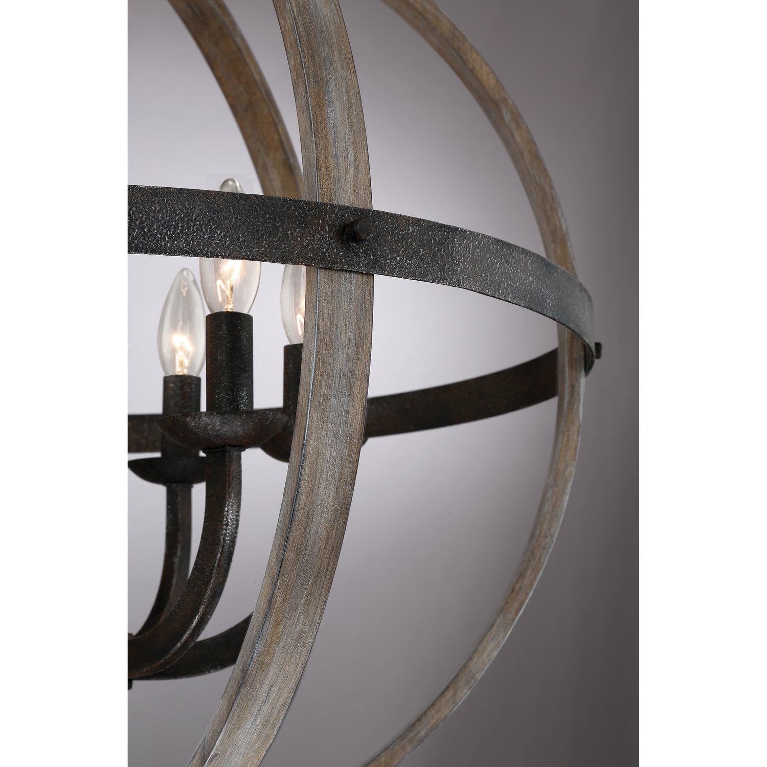 Quoizel - FSN5206RK - Six Light Foyer Pendant - Fusion - Rustic Black