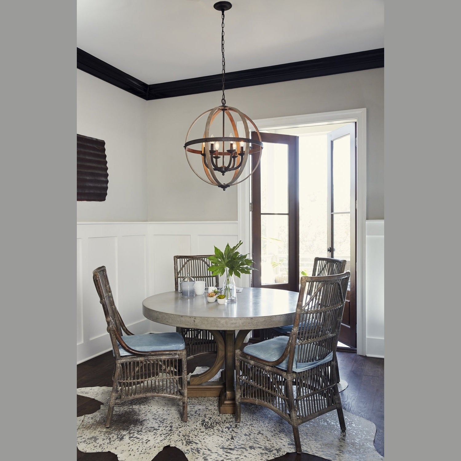 Quoizel - FSN5206RK - Six Light Foyer Pendant - Fusion - Rustic Black