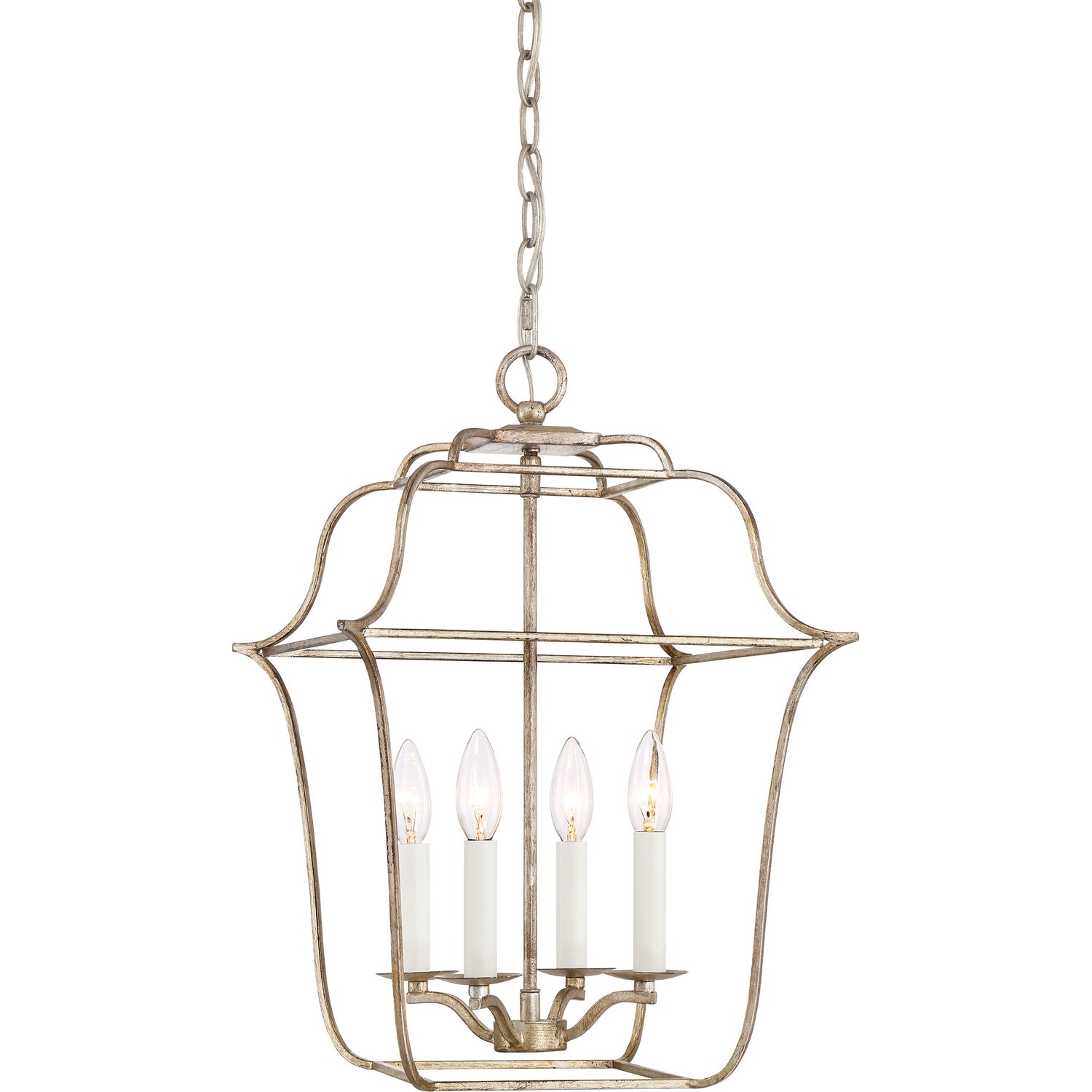 Quoizel - GLY5204CS - Four Light Foyer Pendant - Gallery - Century Silver Leaf