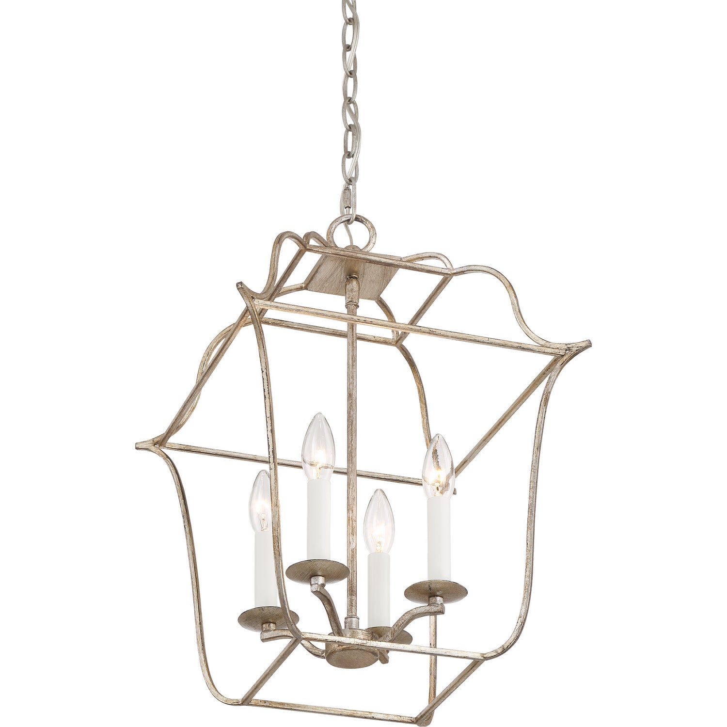 Quoizel - GLY5204CS - Four Light Foyer Pendant - Gallery - Century Silver Leaf