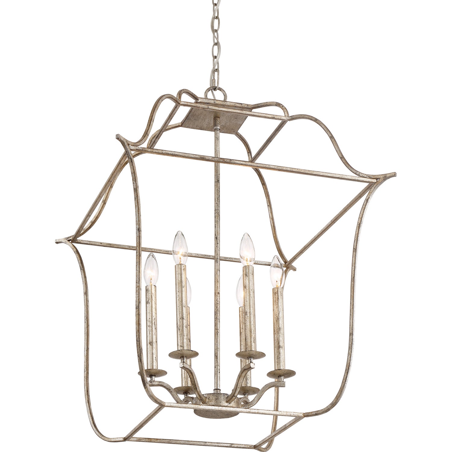 Quoizel - GLY5206CS - Six Light Foyer Pendant - Gallery - Century Silver Leaf
