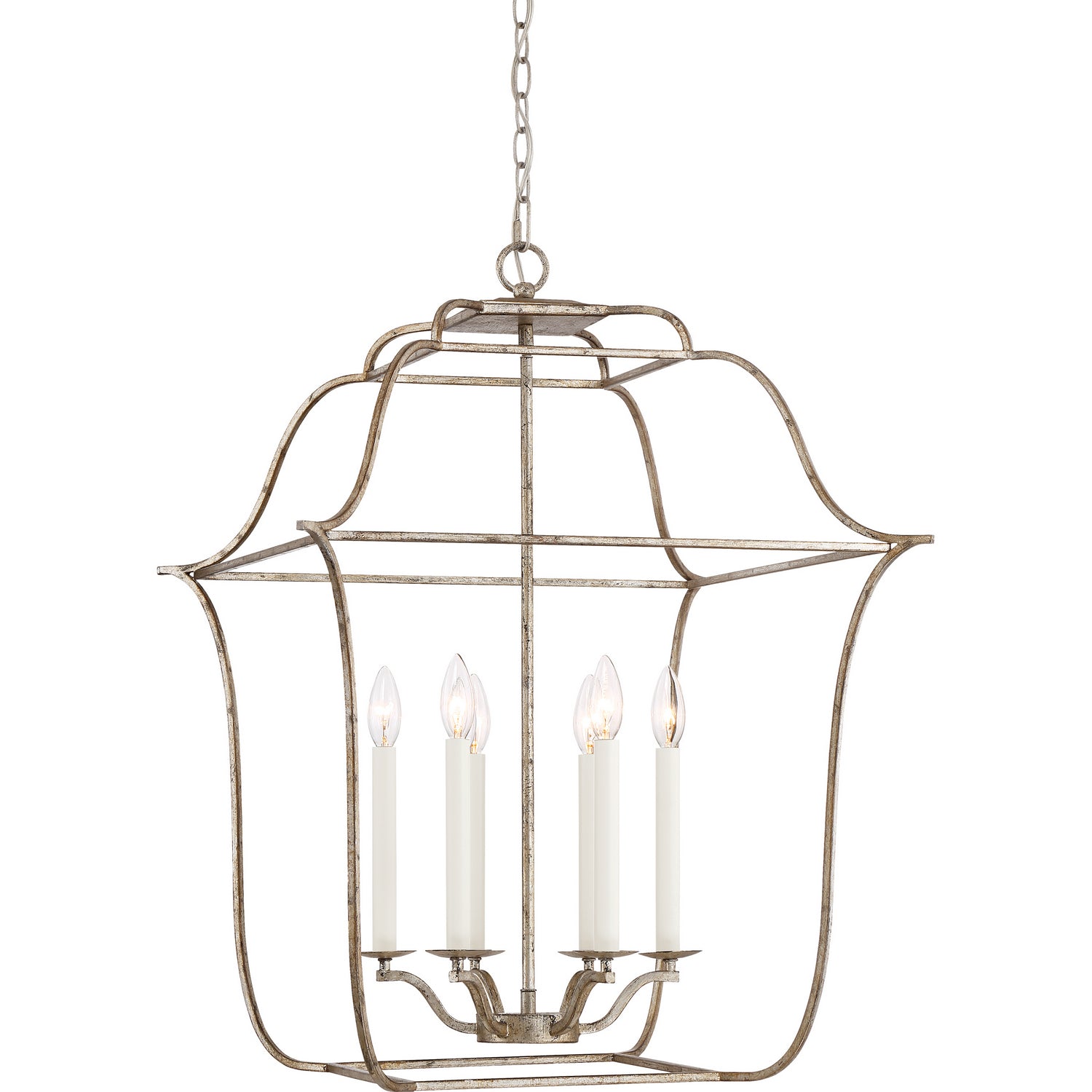 Quoizel - GLY5206CS - Six Light Foyer Pendant - Gallery - Century Silver Leaf