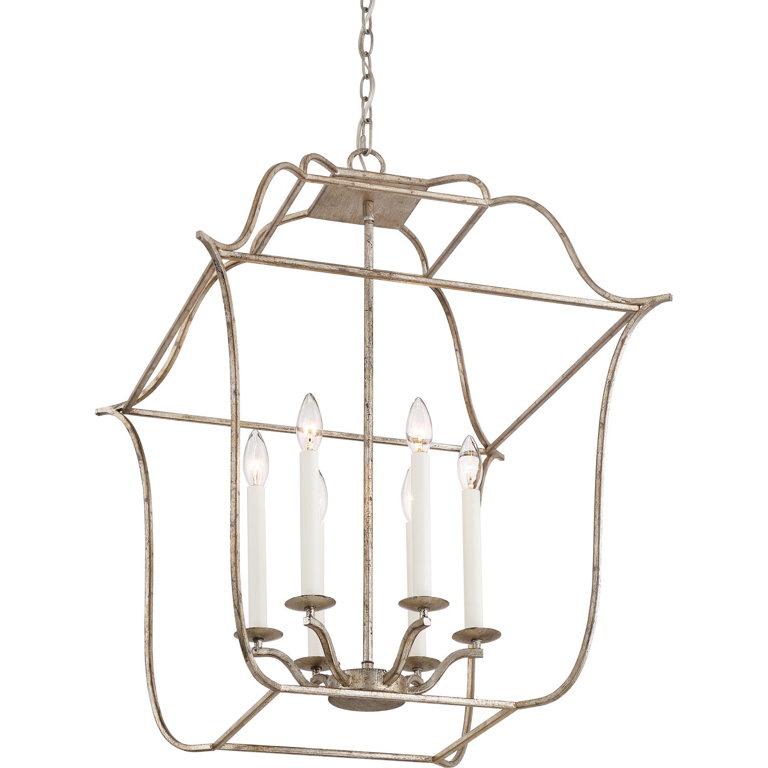 Quoizel - GLY5206CS - Six Light Foyer Pendant - Gallery - Century Silver Leaf