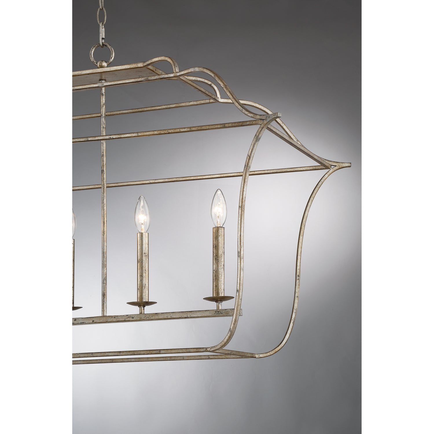 Quoizel - GLY648CS - Six Light Island Chandelier - Gallery - Century Silver Leaf