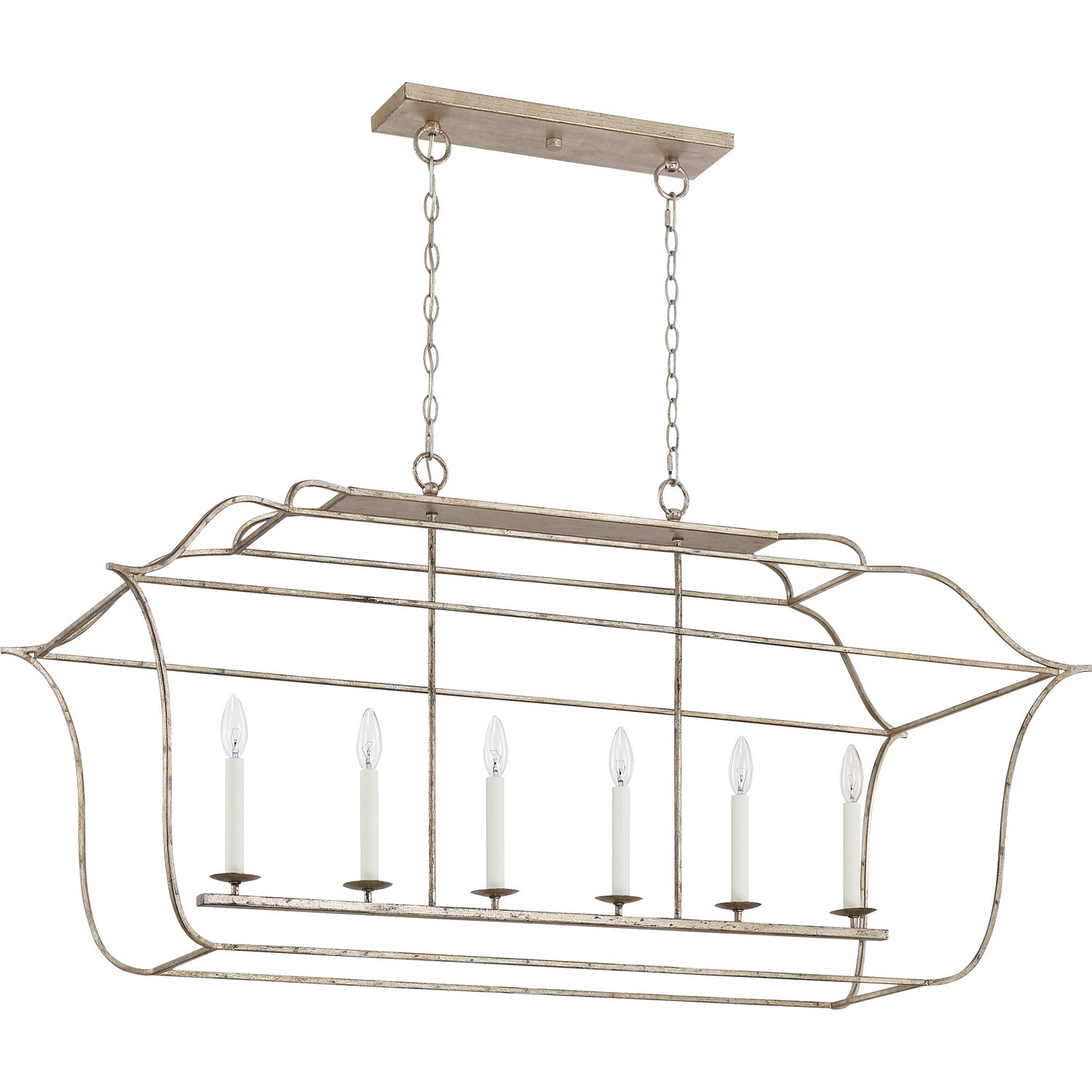 Quoizel - GLY648CS - Six Light Island Chandelier - Gallery - Century Silver Leaf